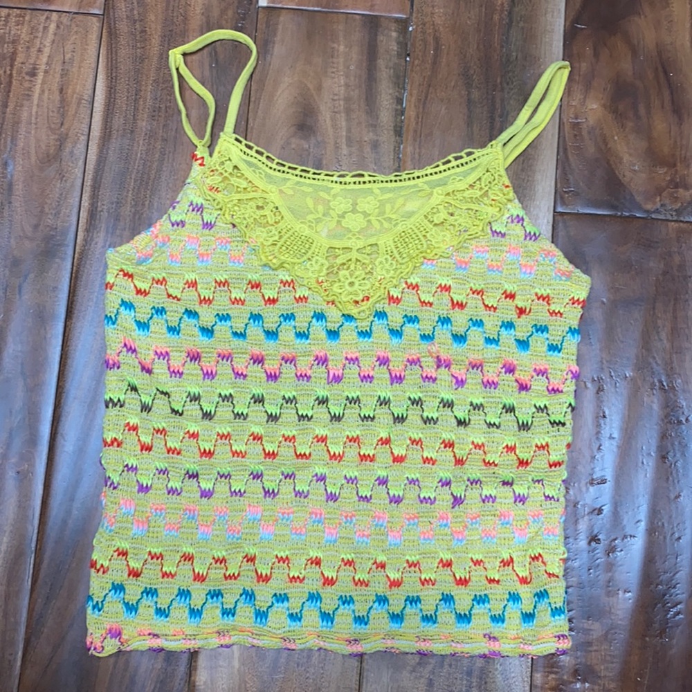 Free People crochet knit cami